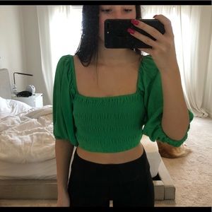 Forever 21 green crop top